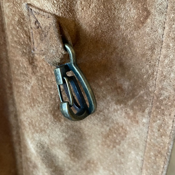 Covington Leather Suede Coat, faux fur lining - Picture 5 of 7